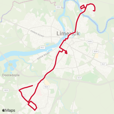 Bus Éireann Westbury - Regional Hospital map