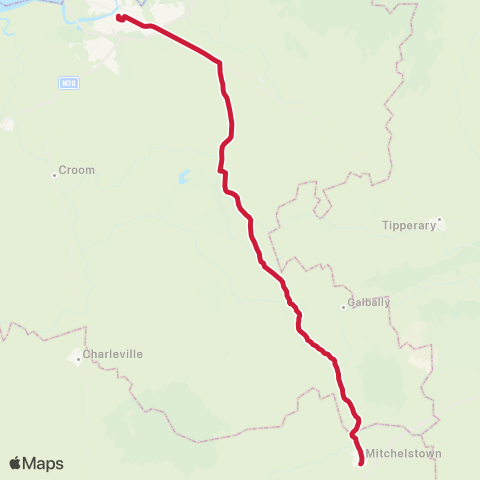 Bus Éireann Limerick - Mitchellstown map