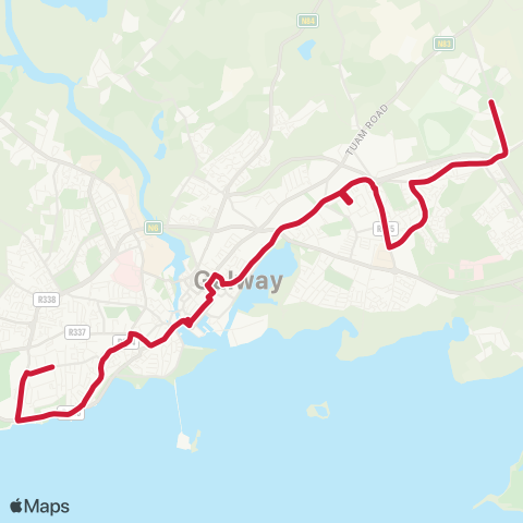 Bus Éireann Parkmore Road - Doctor Mannix Road map