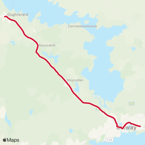 Bus Éireann Galway - Clifden map