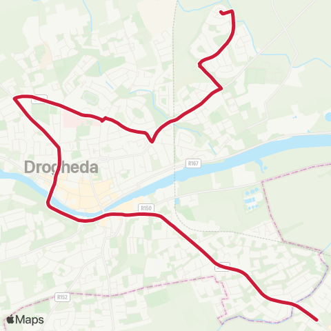 Bus Éireann Colpe Road - Termonabbey map
