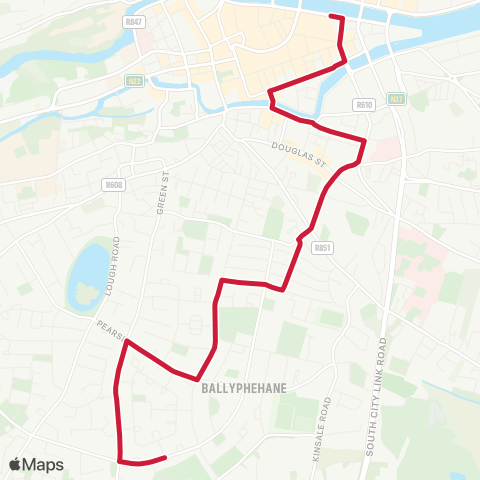 Bus Éireann City Centre - Pouladuff - Connolly Rd map