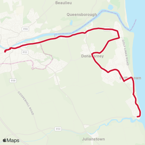 Bus Éireann Drogheda - Laytown map