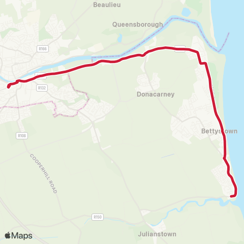 Bus Éireann Drogheda - Coast Road - Laytown map