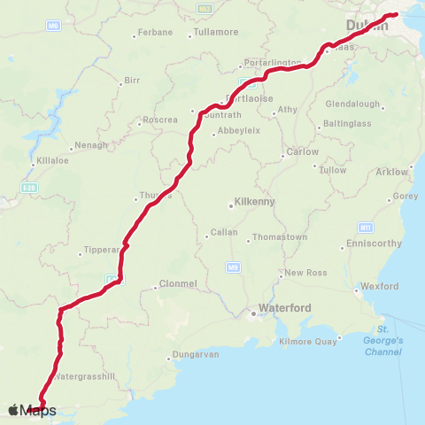 Bus Éireann Busaras - Fermoy - Cork map