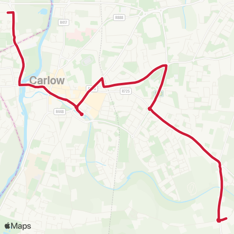 Bus Éireann Barrow Valley RPK - Business Park map