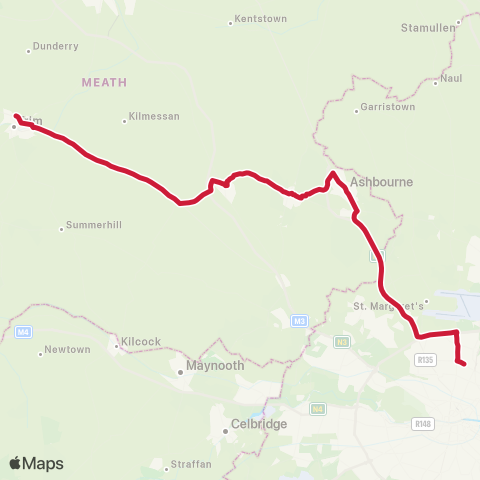 Bus Éireann DCU - Trim map