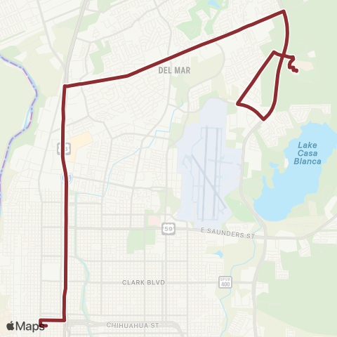 El Metro Casa Verde / Del Mar map