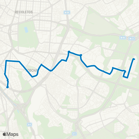 EMT Plaza de Legazpi - Valdebernardo map