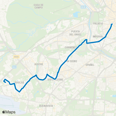 EMT Plaza Mayor - Colonia Parque de Europa map