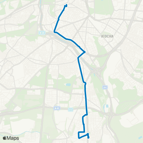 EMT Plaza Mayor - Villaverde Cruce map