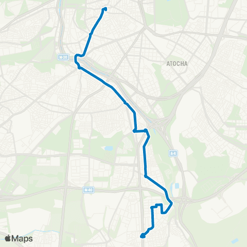 EMT Plaza Mayor - Villaverde Cruce map