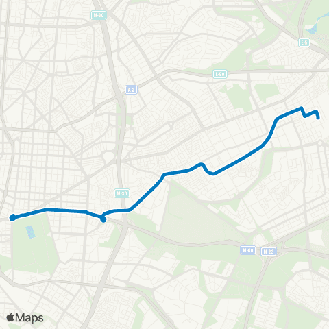 EMT Puerta de Alcala - Barrio de Canillejas map