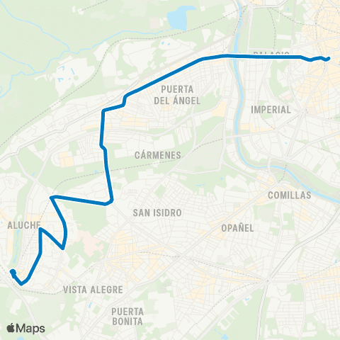 EMT Plaza Mayor - Aluche map
