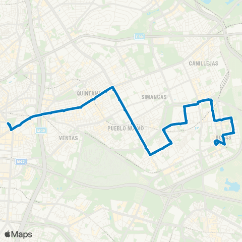 EMT Plaza de Manuel Becerra - las Rosas map