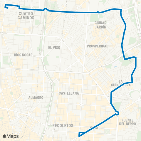 EMT Avenida de Felipe II - Estrecho map