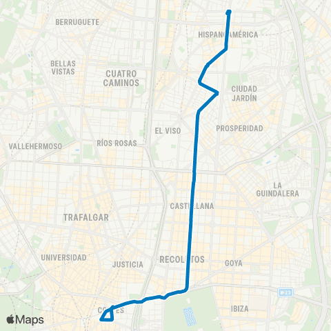 EMT Puerta del Sol / Sevilla - Plaza del Peru map