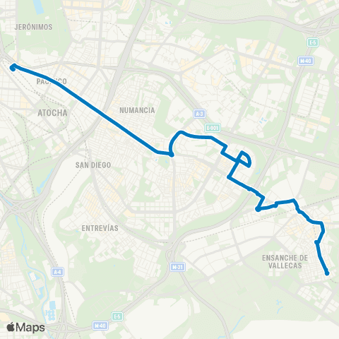 EMT Estacion de Atocha - Congosto map