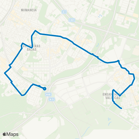 EMT Estacion el Pozo - Ecobulevar map