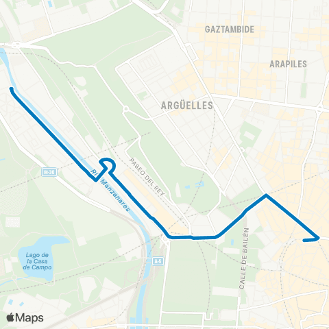 EMT Plaza del Callao - Colonia Manzanares map