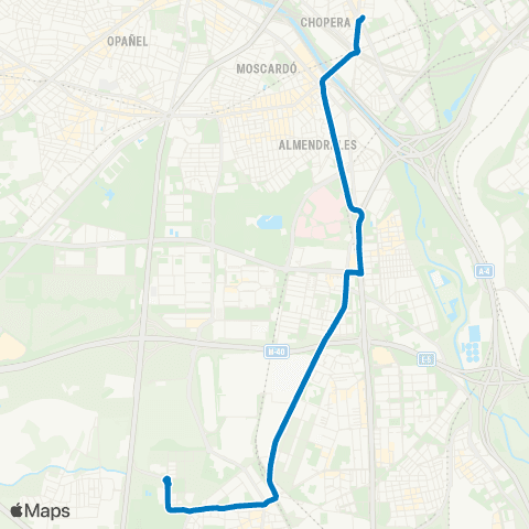 EMT Plaza Beata Maria Ana de Jesus - Villaverde Alto map