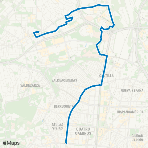 EMT Glorieta de Cuatro Caminos - Lacoma map