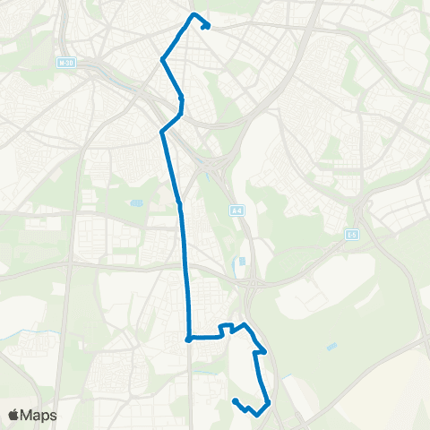 EMT Estacion de Atocha - Butarque map