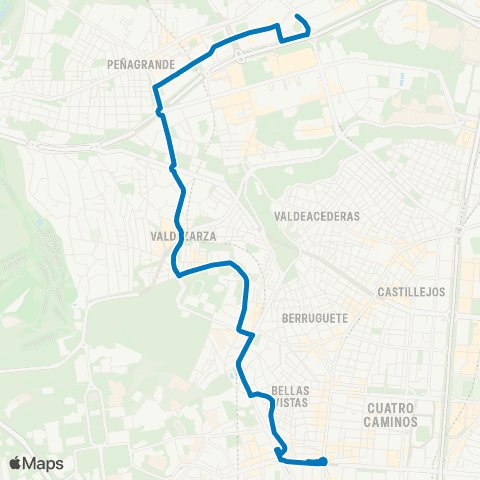 EMT Glorieta de Cuatro Caminos - Ciudad de los Periodistas map