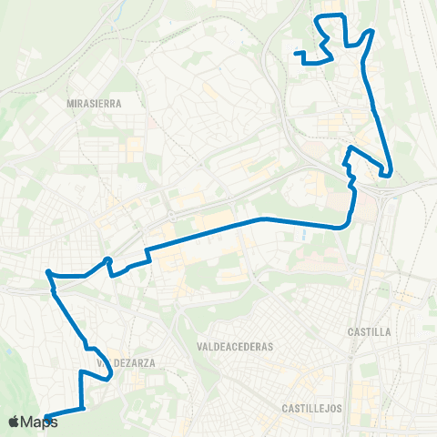 EMT Ciudad Puerta de Hierro - Fuencarral map