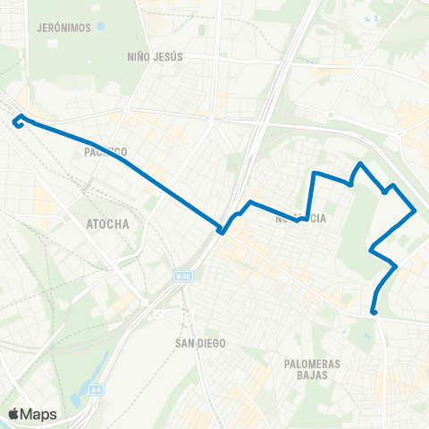 EMT Estacion de Atocha - Buenos Aires map