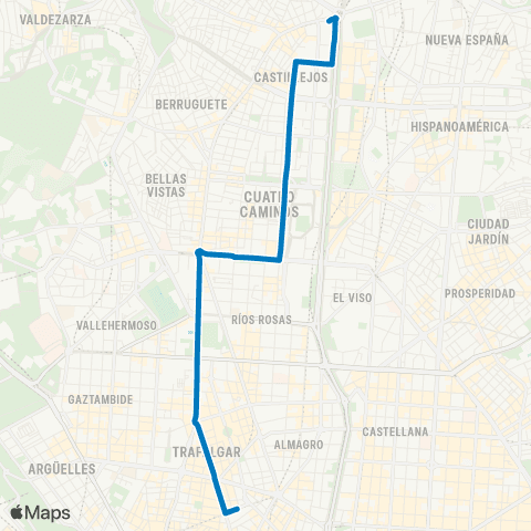 EMT Tribunal - Plaza de Castilla map