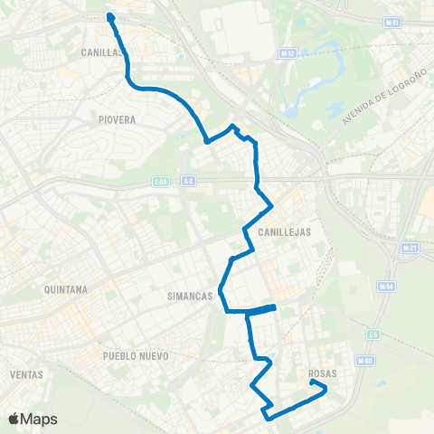 EMT Las Rosas - Mar de Cristal map