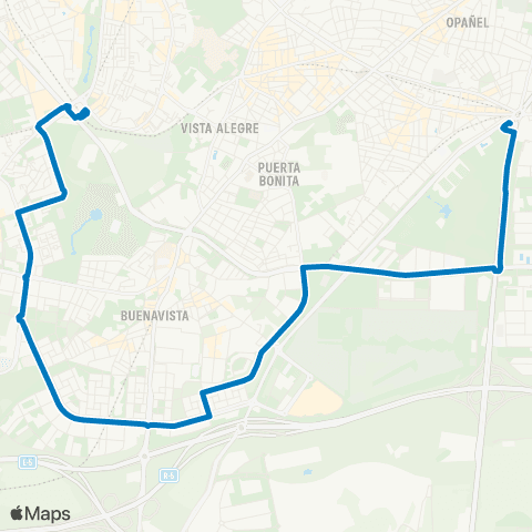 EMT Plaza Eliptica - Aluche map