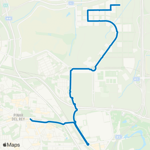 EMT Mar de Cristal - Valdebebas map