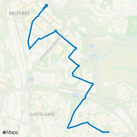 EMT Mar de Cristal - las Tablas map