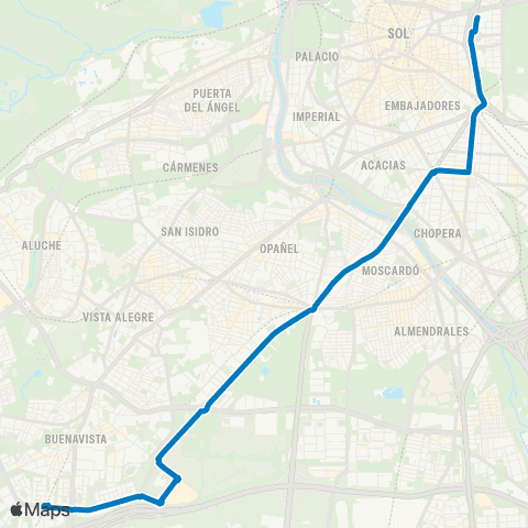 EMT Plaza de Cibeles - la Peseta map