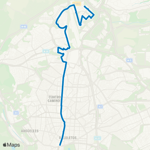 EMT Plaza de Cibeles - las Tablas map