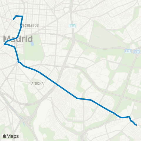 EMT Plaza de Alonso Martinez - Villa de Vallecas map