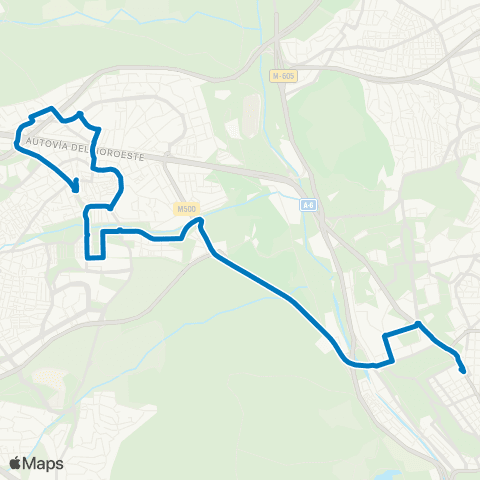 EMT Moncloa - Aravaca map
