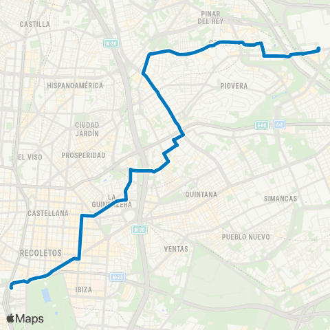 EMT Plaza de Cibeles - Feria de Madrid map