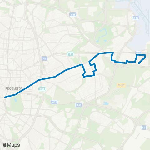 EMT Plaza de Cibeles - Colonia Fin de Semana map