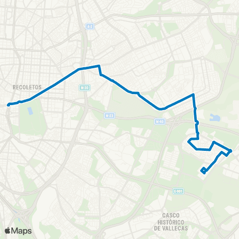 EMT Plaza de Cibeles - Valderrivas map