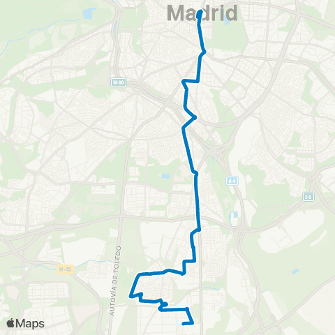 EMT Plaza de Cibeles - Villaverde Alto map