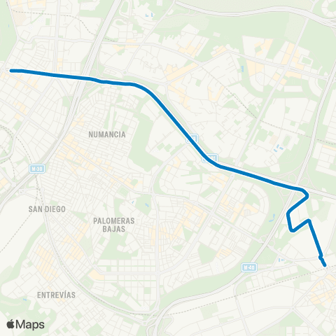 EMT Plaza del Conde de Casal - Sierra de Guadalupe map