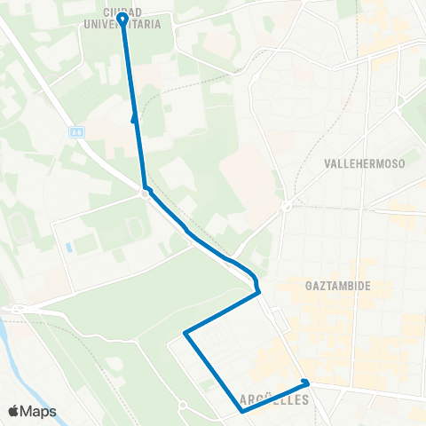 EMT Ciudad Universitaria - Argüelles map