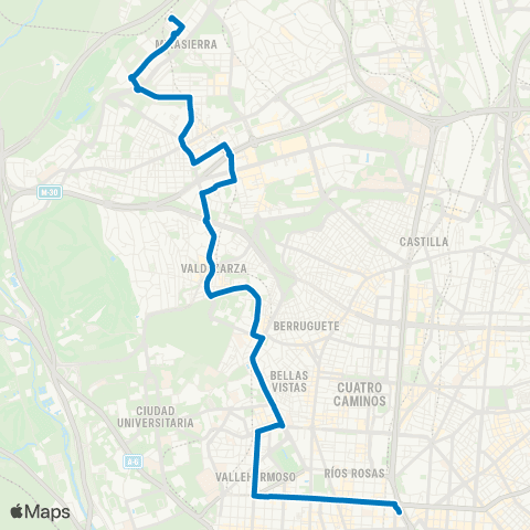 EMT Gregorio Marañón - Pitis map