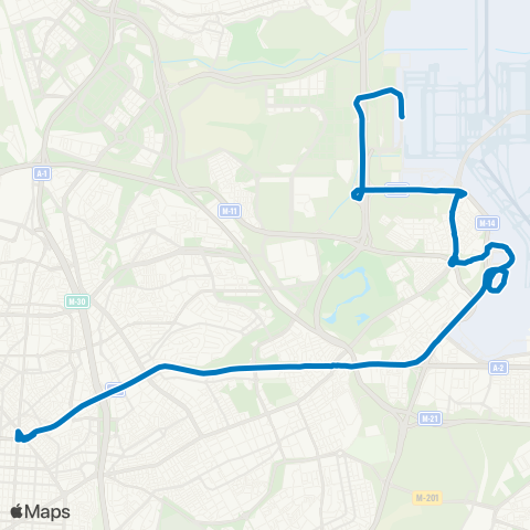 EMT Avenida de America - Aeropuerto map
