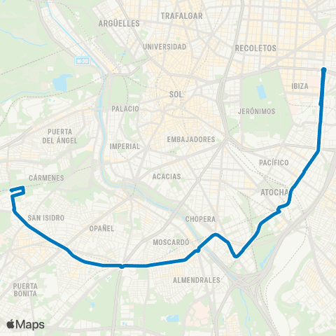 EMT Sainz de Baranda - Laguna map