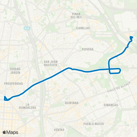 EMT Feria de Madrid - Avenida de America map