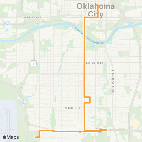 EMBARK S Western / OCCC map